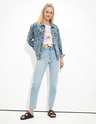 american eagle white jean jacket