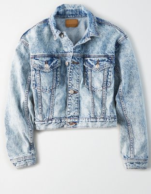 jean jacket hoodie women's american eagle