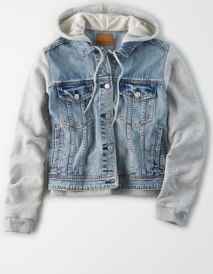 AE Fleece Sleeved Denim Jacket
