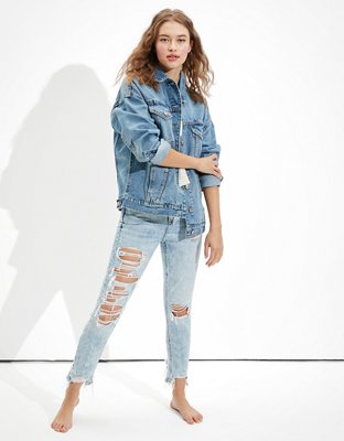Женские куртки American Eagle AE Boyfriend Denim Jacket — фото 5