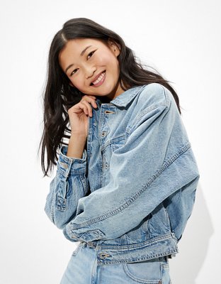 Женские куртки American Eagle AE Cropped Fashion Denim Jacket — фото 4