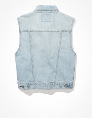Женские жилеты American Eagle AE Classic Denim Vest — фото 4