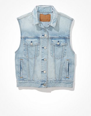 Женские жилеты American Eagle AE Classic Denim Vest — фото 3