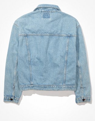 Женские куртки American Eagle AE '90s Boyfriend Oversized Light Wash Denim Jacket — фото 4