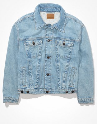 Женские куртки American Eagle AE '90s Boyfriend Oversized Light Wash Denim Jacket — фото 3