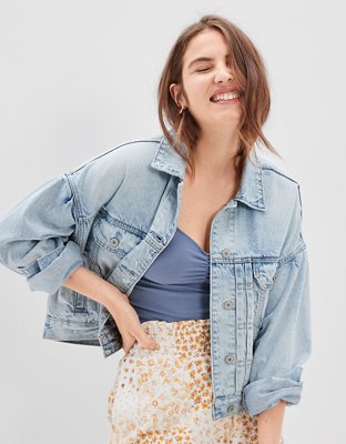 American eagle store jean jacket womens