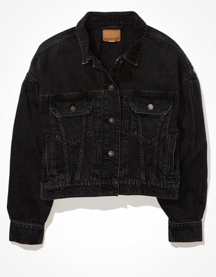 Женские куртки American Eagle AE Cropped Denim Jacket — фото 3