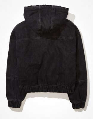 AE Denim Sherpa Bomber Jacket