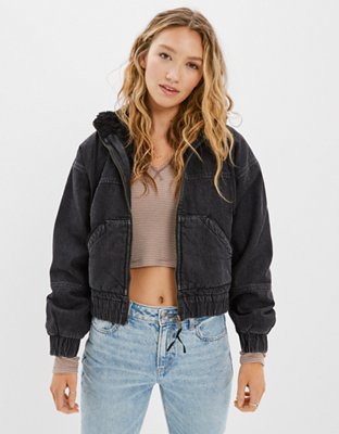 Ae faux store sherpa trucker jacket