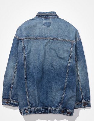 Женские куртки American Eagle AE '90s Boyfriend Medium Wash Denim Jacket — фото 4