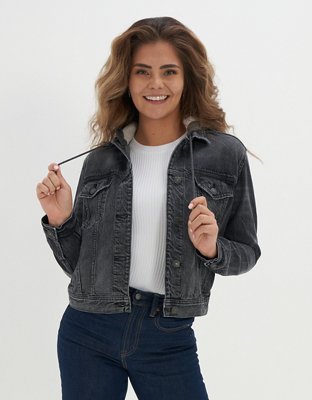 Sweatshirt jean jacket american eagle on sale