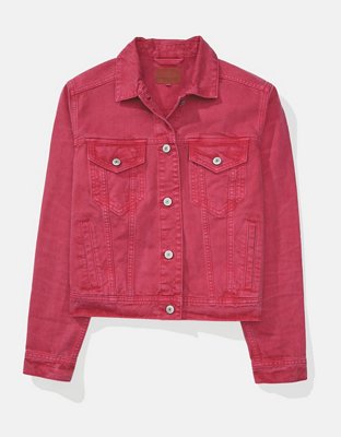 AE Chamarra Cortada de Denim de Color