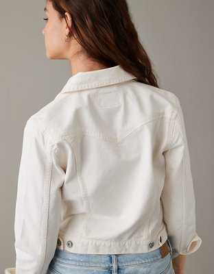 Женские куртки American Eagle AE Super Shrunken Denim Jacket — фото 2