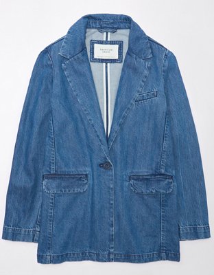 AE Oversized Denim Blazer