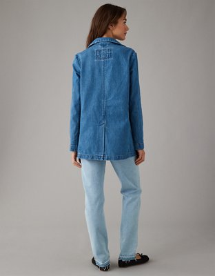 AE Oversized Denim Blazer