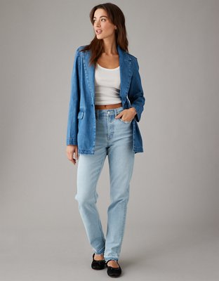 AE Oversized Denim Blazer