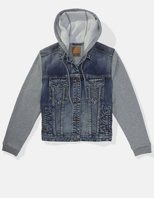 AE Classic Denim Mixed Media Jacket