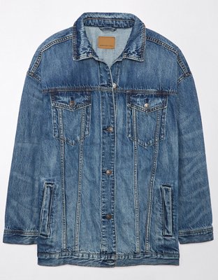 American eagle white outlet jean jacket