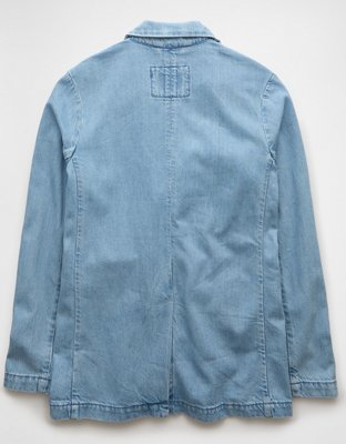 Женские пиджаки American Eagle AE Oversized Denim Blazer — фото 4