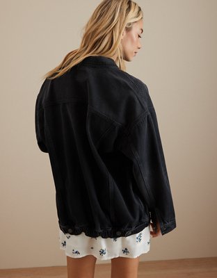 Женские куртки American Eagle AE Oversized Denim Boyfriend Jacket — фото 3