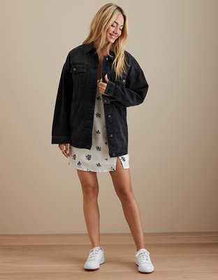 Женские куртки American Eagle AE Oversized Denim Boyfriend Jacket — фото 5