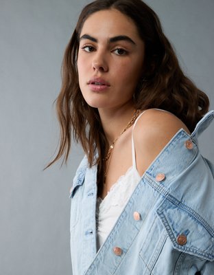 AE Cropped Cut-Off Denim Jacket