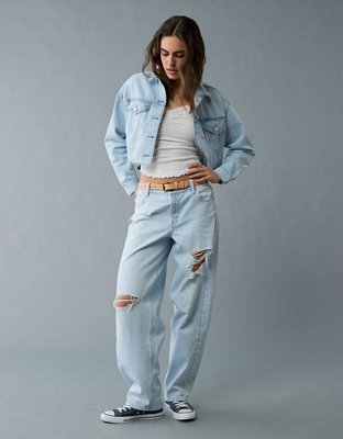 AE Cropped Cut-Off Denim Jacket