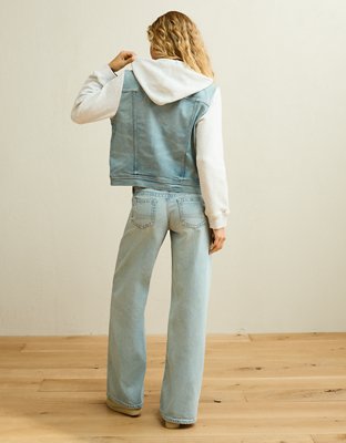 Женская куртка American Eagle AE Hooded Denim, цвет: Средний винтажный варёный — фото 2