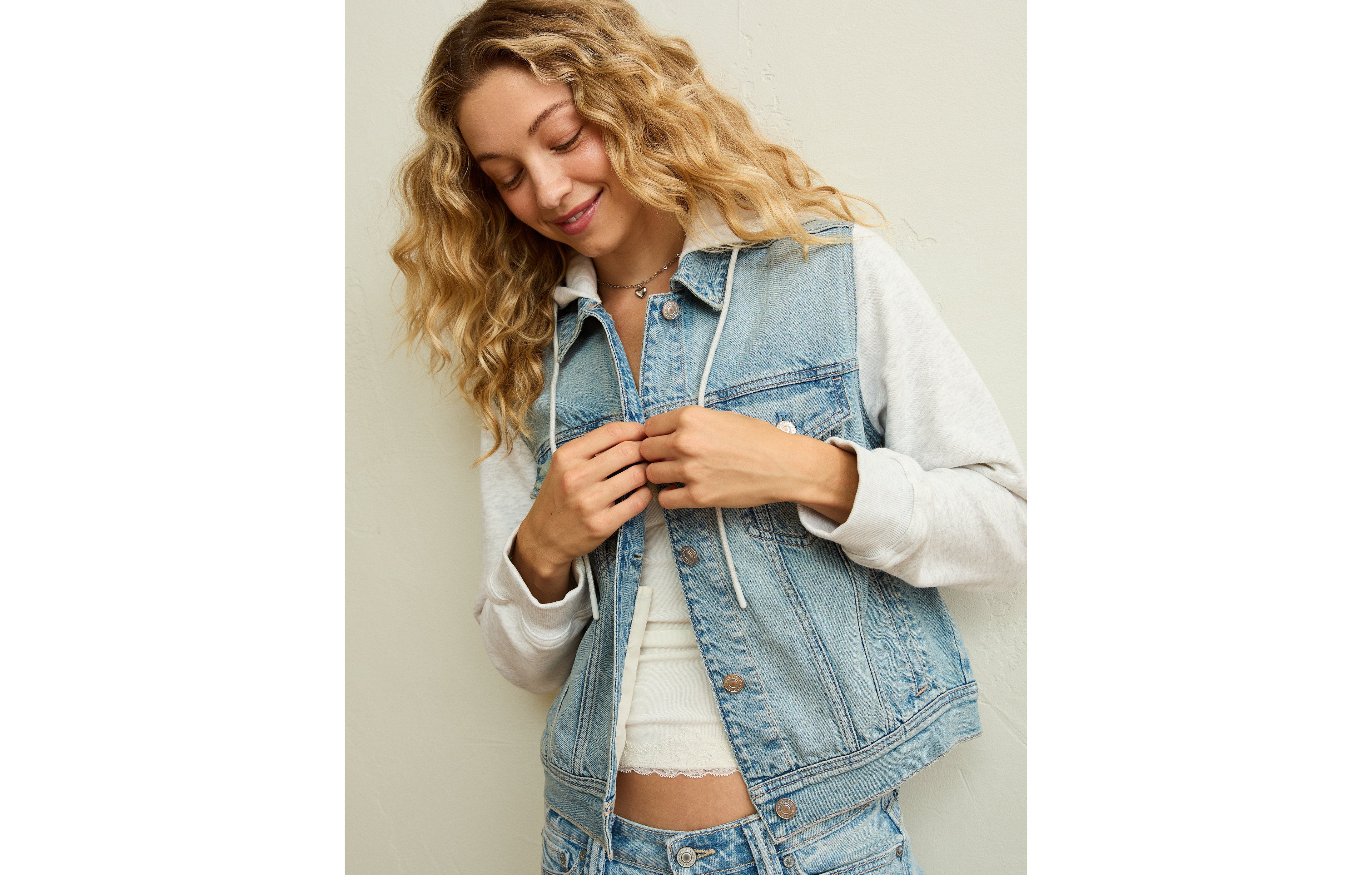 AE Hooded Denim Jacket