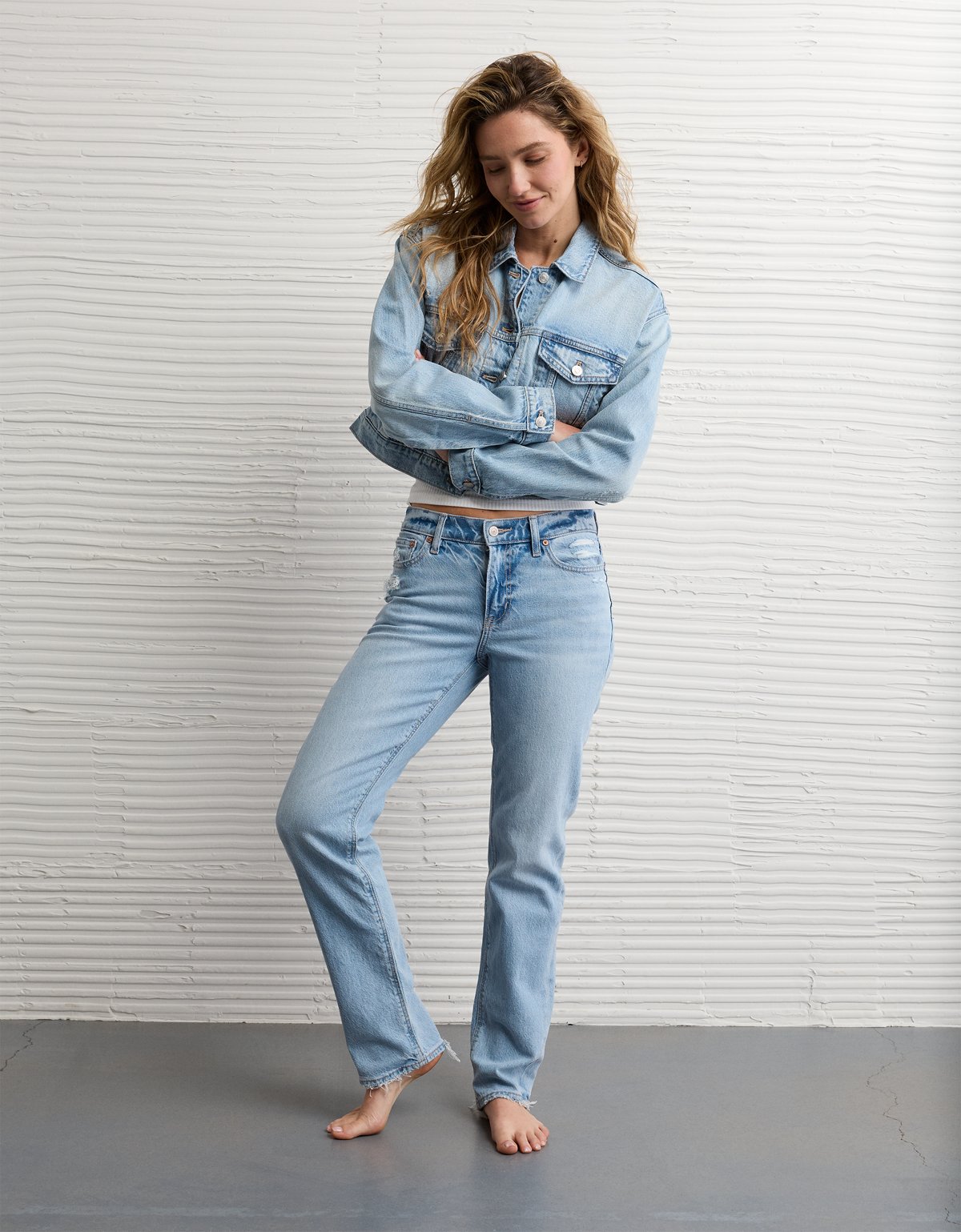 AE Cropped Denim Jacket - image 5