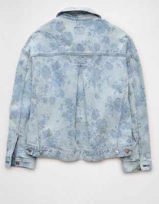 AE Floral Print Denim Swing Jacket