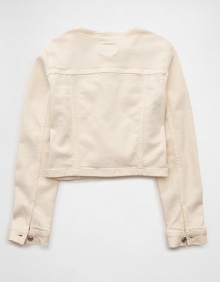 AE Collarless Denim Jacket