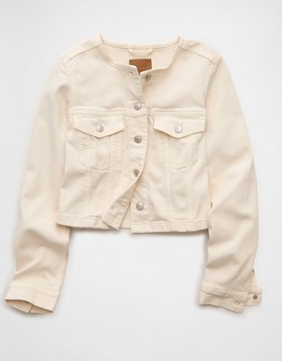 AE Collarless Denim Jacket