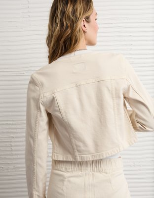 AE Collarless Denim Jacket