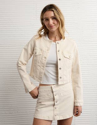 AE Collarless Denim Jacket | American Eagle