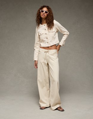 AE Collarless Denim Jacket