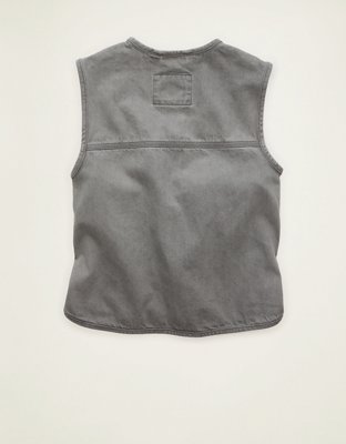 AE Tie-Front Denim Vest