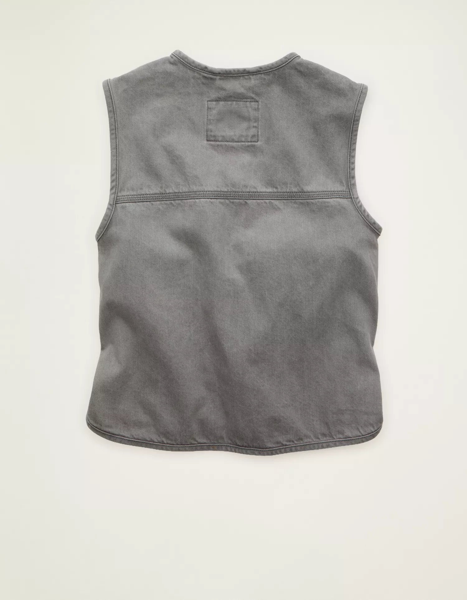 AE Tie-Front Denim Vest - thumbnail 4