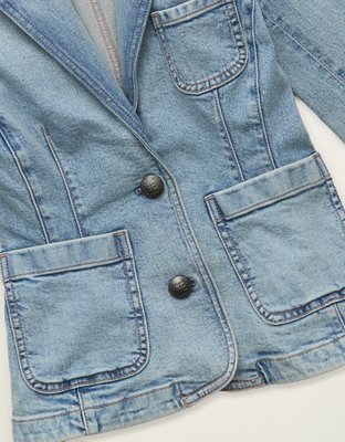Blazer en denim rétréci AE
