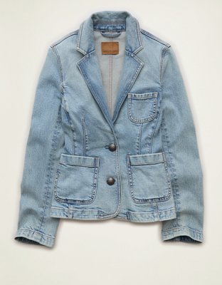 Blazer en denim rétréci AE