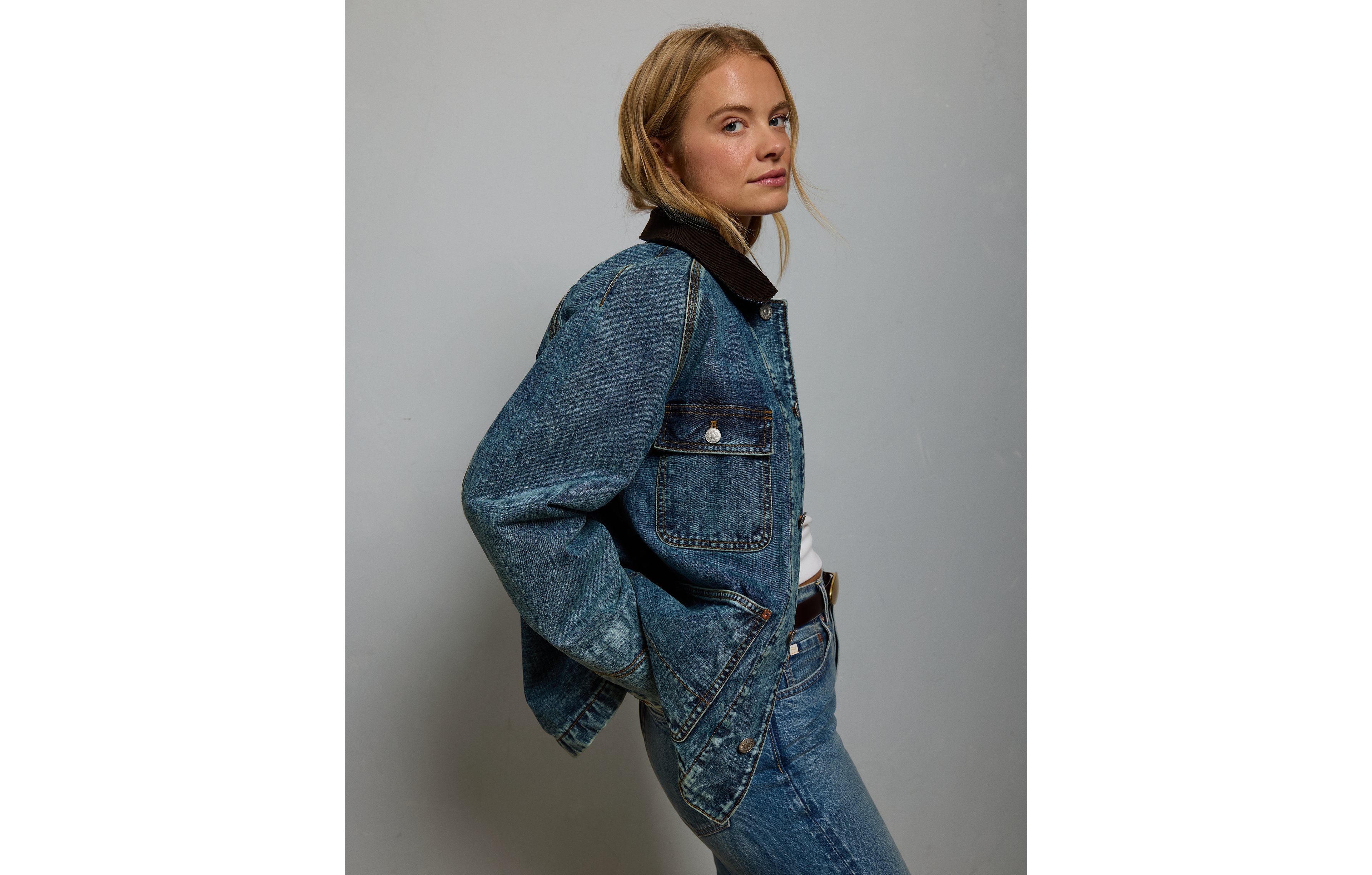 AE77 Premium Denim Barn Jacket