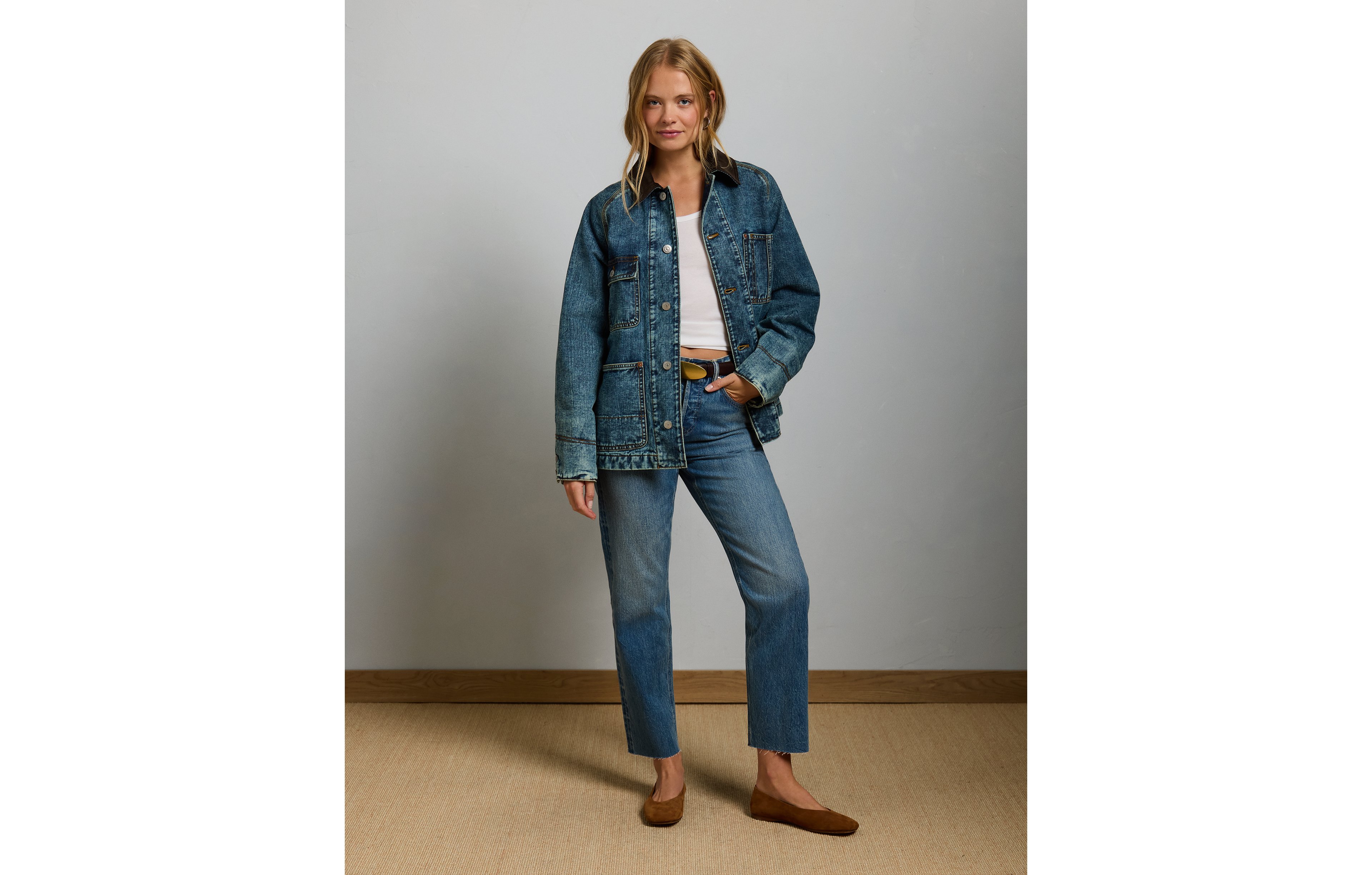 AE77 Premium Denim Barn Jacket