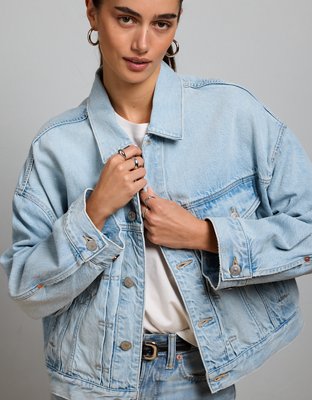 AE77 Oversized Denim Jacket | American Eagle
