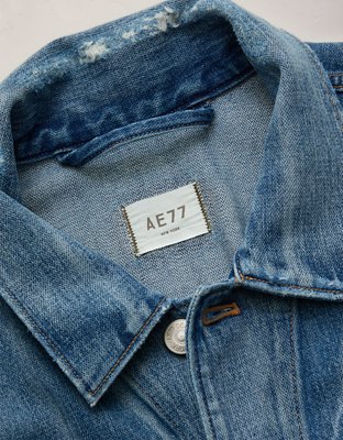 Женская джинсовая куртка American Eagle AE77 Premium, цвет: Средняя варка — фото 6