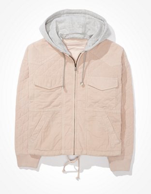 Женские куртки American Eagle AE Quilted Hooded Bomber Jacket — фото 3