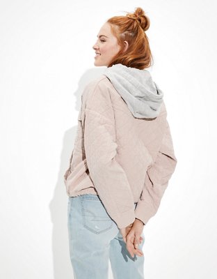 Женские куртки American Eagle AE Quilted Hooded Bomber Jacket — фото 2