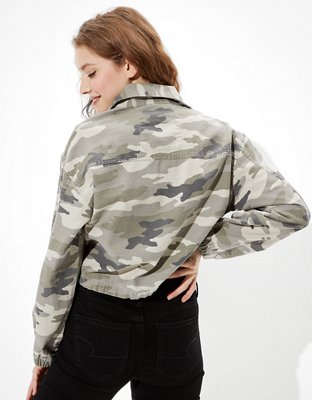 Женские куртки American Eagle AE Camo Cropped Jacket — фото 2