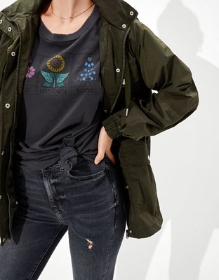 Женские куртки American Eagle AE Rain Jacket — фото 5
