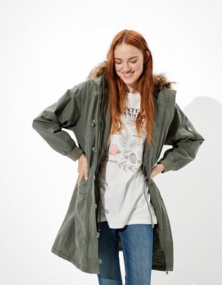 Женские куртки American Eagle AE Fur Hood Parka — фото 5
