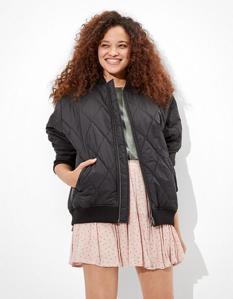 Женские куртки American Eagle AE Quilted Bomber Jacket